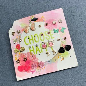 Stud Pierced Earrings Lot 16 Prs Heart Butterfly Owl Star Moon Pearl Love Flower